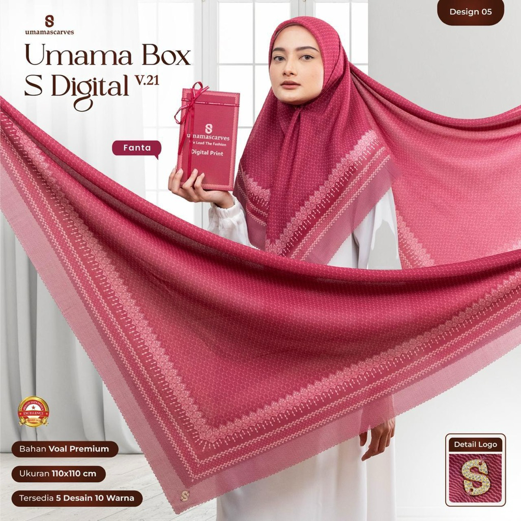 LINS - Jilbab umama Box logo S manik manik