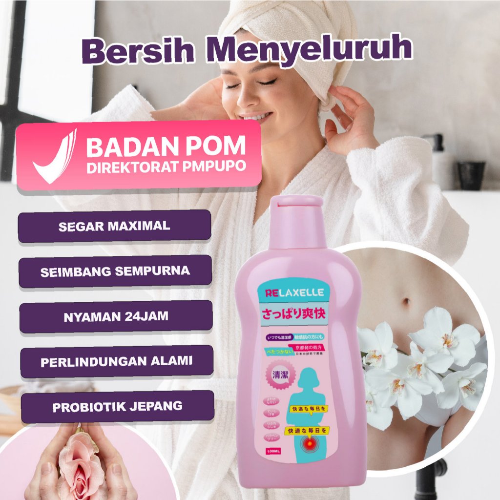 Pembersih Kewanitaan Premium Jaga Mikroflora Alami Perkuat Pelindung Intim Teknologi Jepang RELAXELL