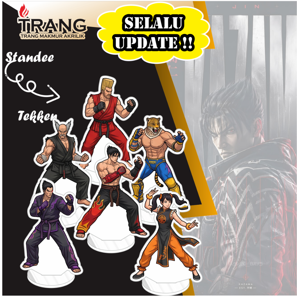 Standee Figure Akrilik Tekken / Standing Actioo figure Acrylic Tekken