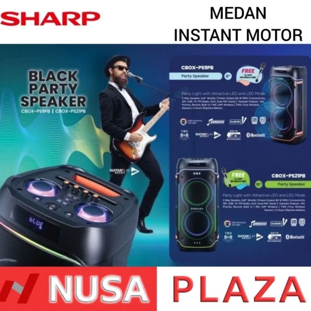 SPEAKER PARTY SHARP / PARTY SPEAKER SHARP BLACK Series (MEDAN)