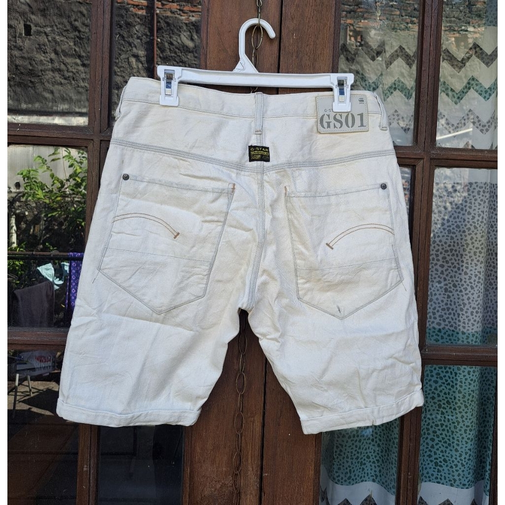 Celana Pendek Jeans GSTAR Raw Denim Koleksi Pribadi Size Mens 30-31