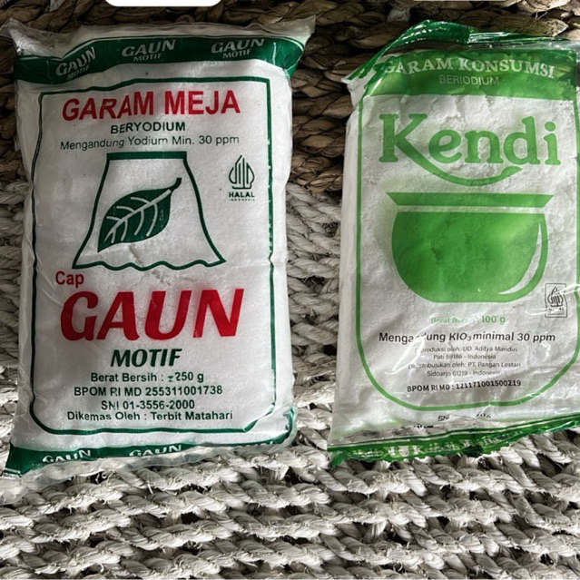 Garam meja garam gaun beryodium 250 gram