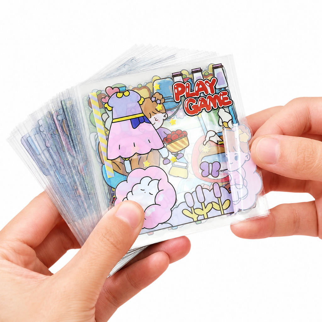 JQVITEK Sticker Lucu 1 Lembar Cute Sticker Karakter Stiker Imut
