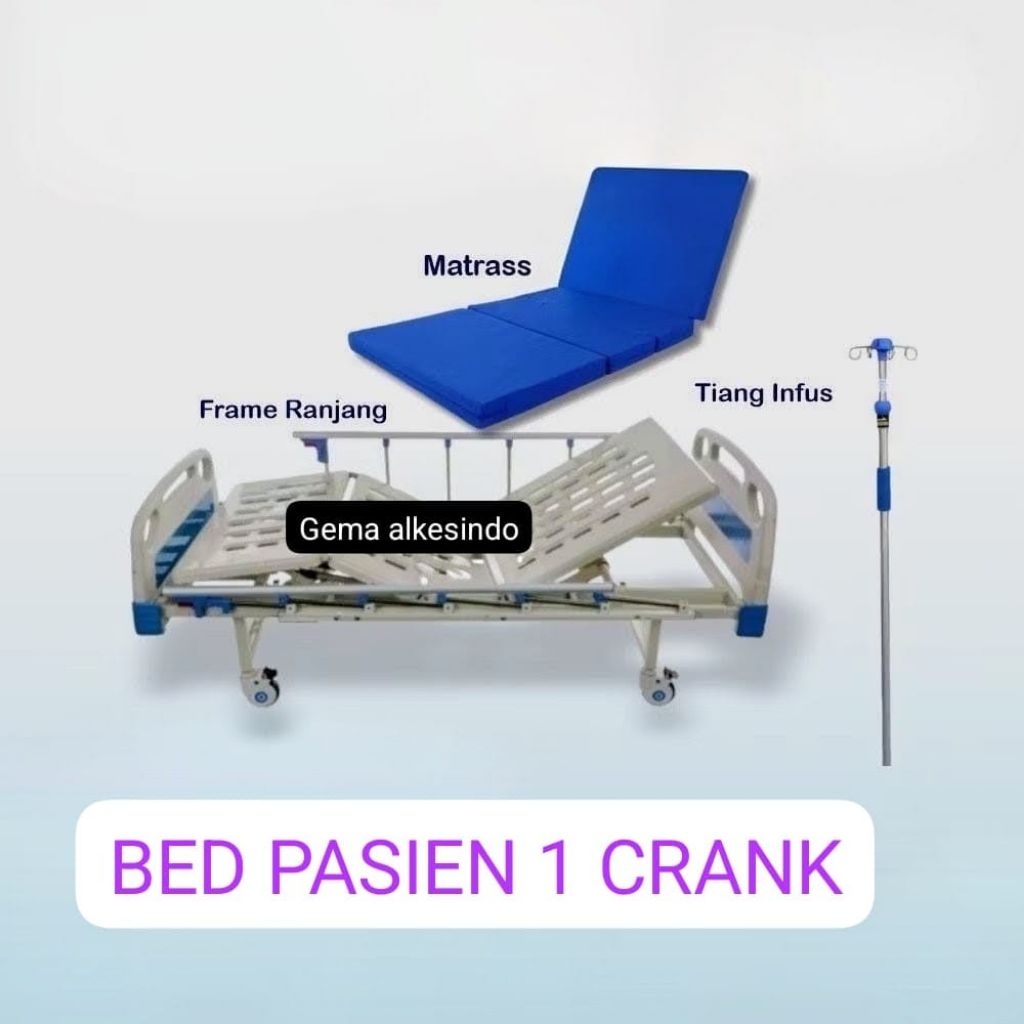 bed pasien 1 crank Abs/ranjang pasien 1 crank