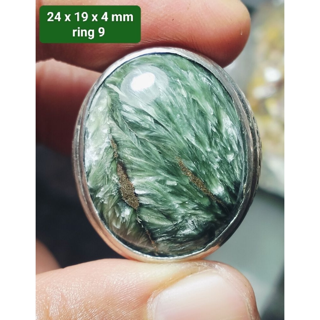 Batu akik Seraphinite asli batu alam