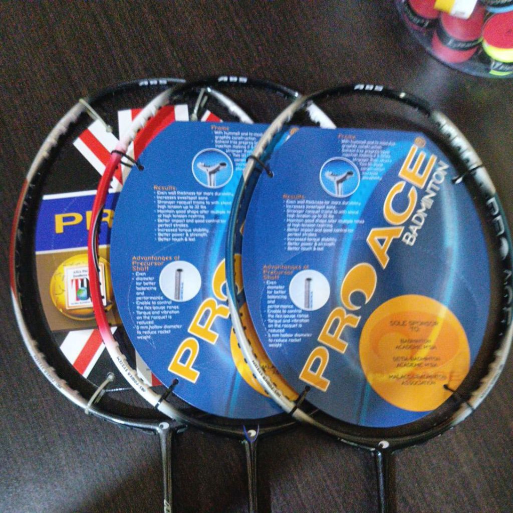 PROMO RAKET BADMINTON PRO ACE ABS POWER 800, 880 DAN 1000 ORIGINAL 3UG5 30LBS