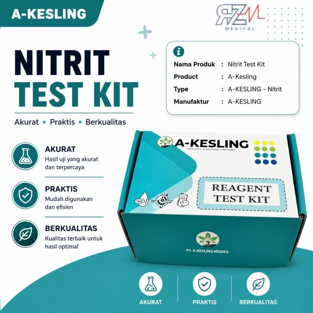 Alat Uji Kadar Nitrit A-Kesling Nitrit Test Kit Reagent
