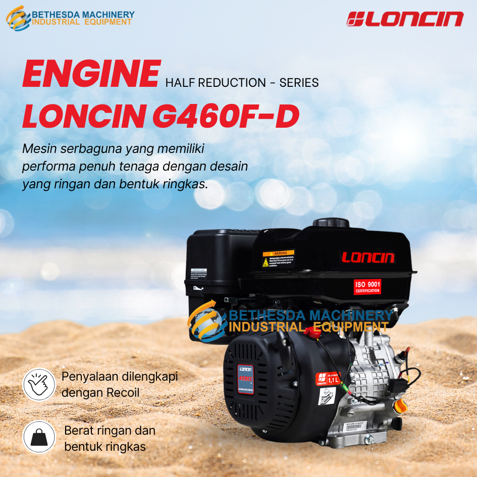 Mesin Penggerak Serbaguna LONCIN G 460 F-D (16 HP) - Loncin G500 F-D 17HP Putaran Lambat