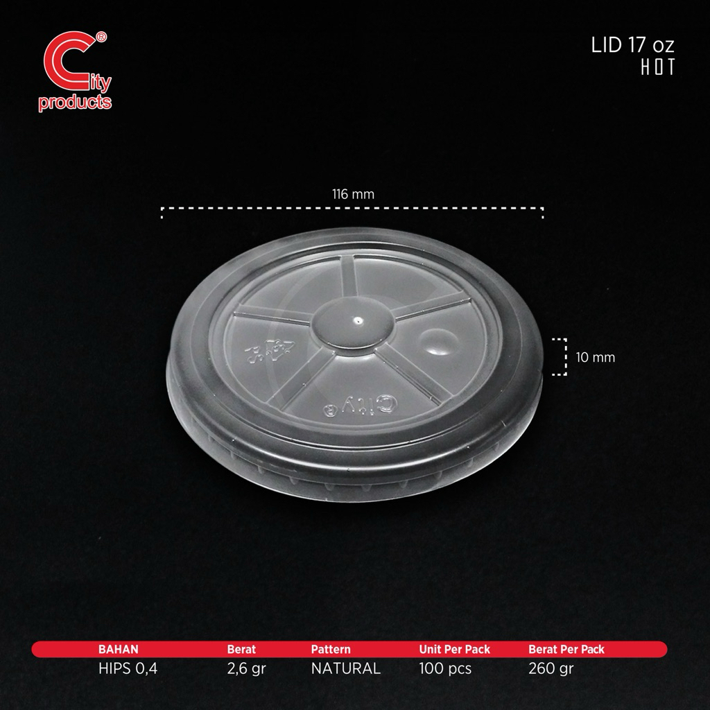 Tutup Bowl 17 oz Soup / Lid Bowl 17 oz Soup