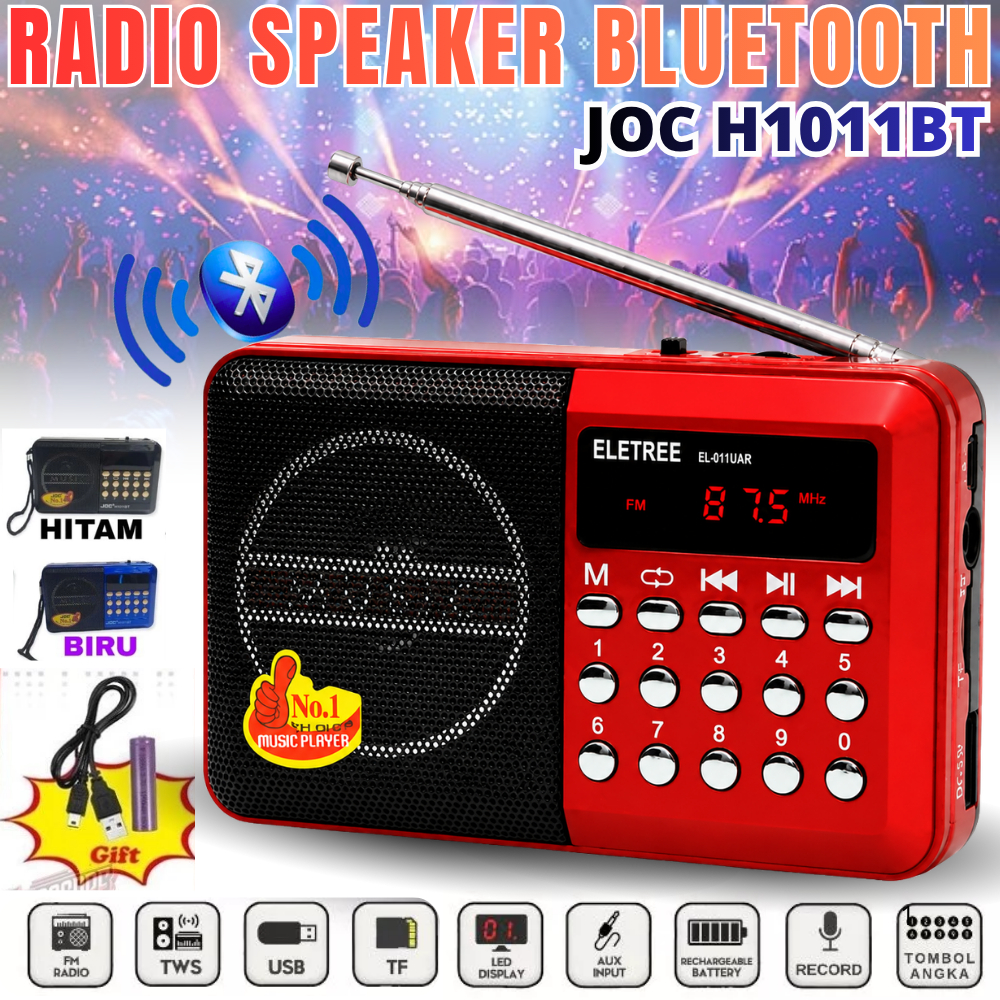 Speaker Joc H1011 Usb Music Player Fm Radio Kecil Digital | Speaker Mp3 Joc H1011 Bluetooth Usb - Ra