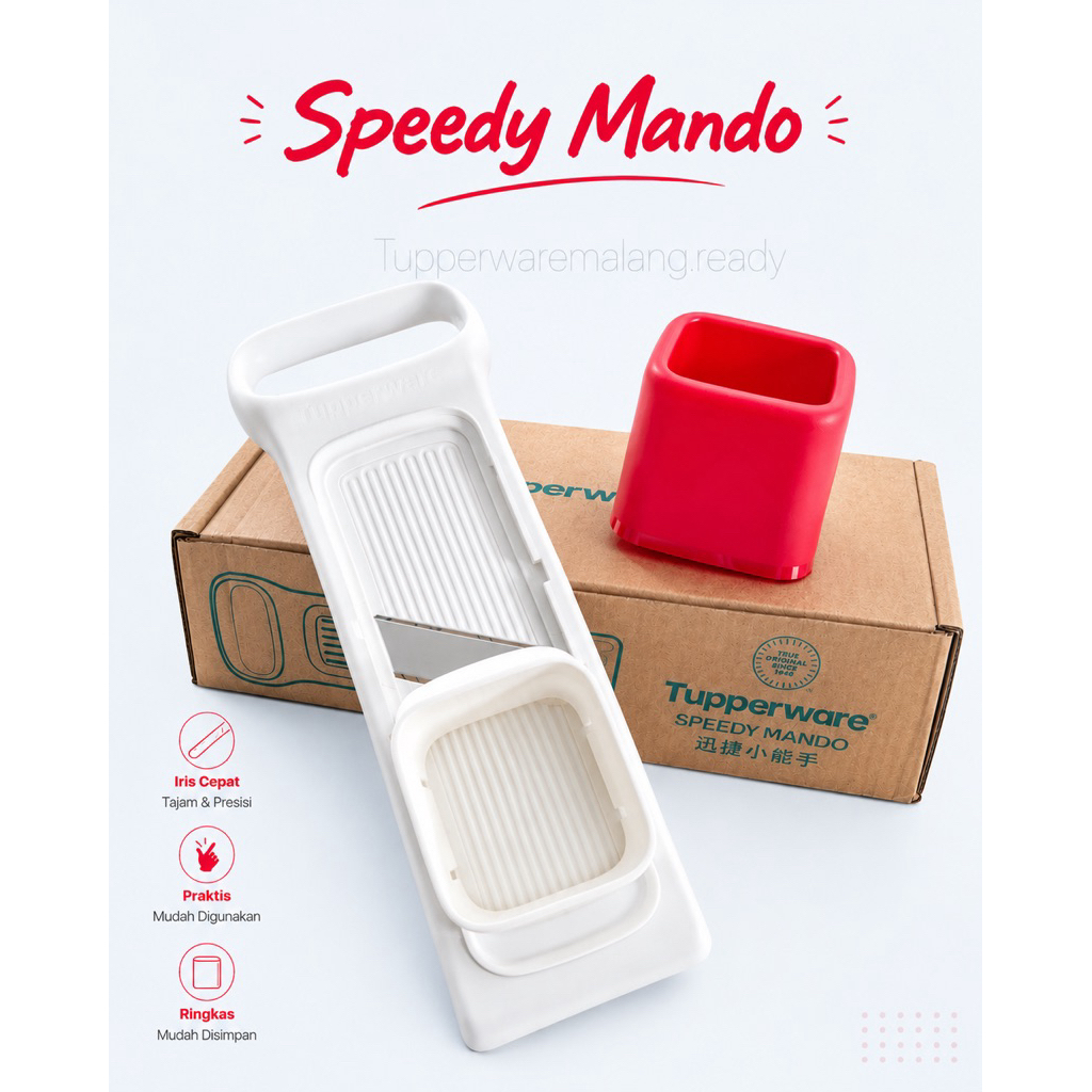[PROMO] SPEEDY MANDO ORIGINAL TUPPERWARE 100% ALAT PENGIRIS BAWANG GORENG/ KERIPIK TAJAM MURAH