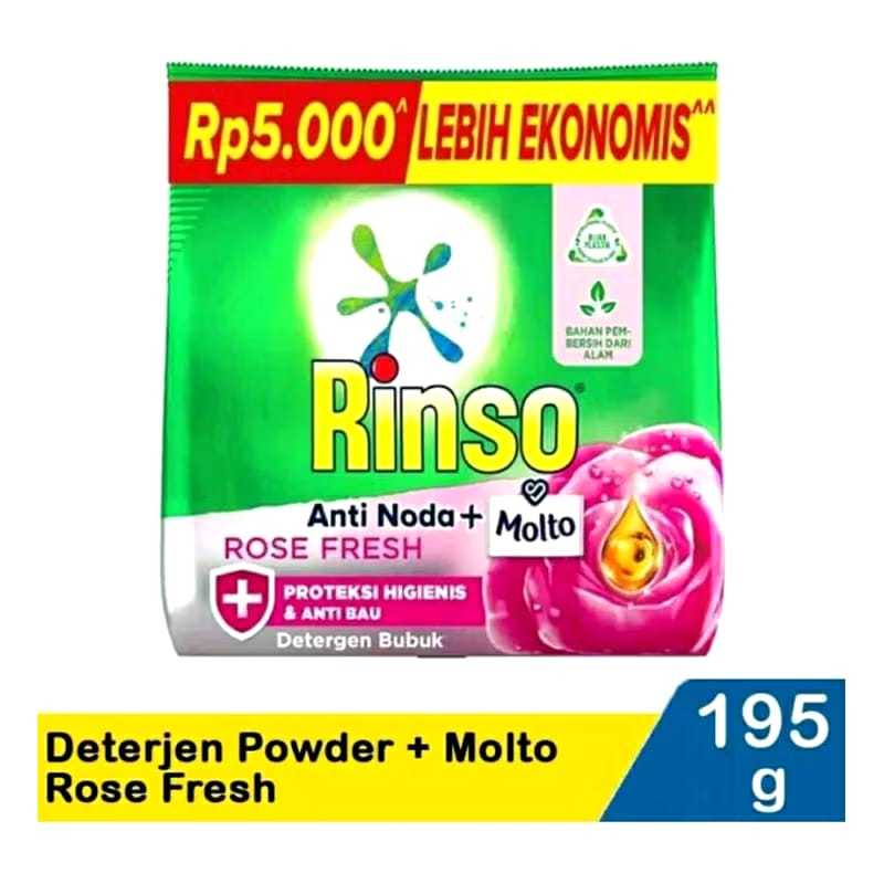 5000an DETERGEN BUBUK RINSO/RINSO 195g/RINSO 5000AN