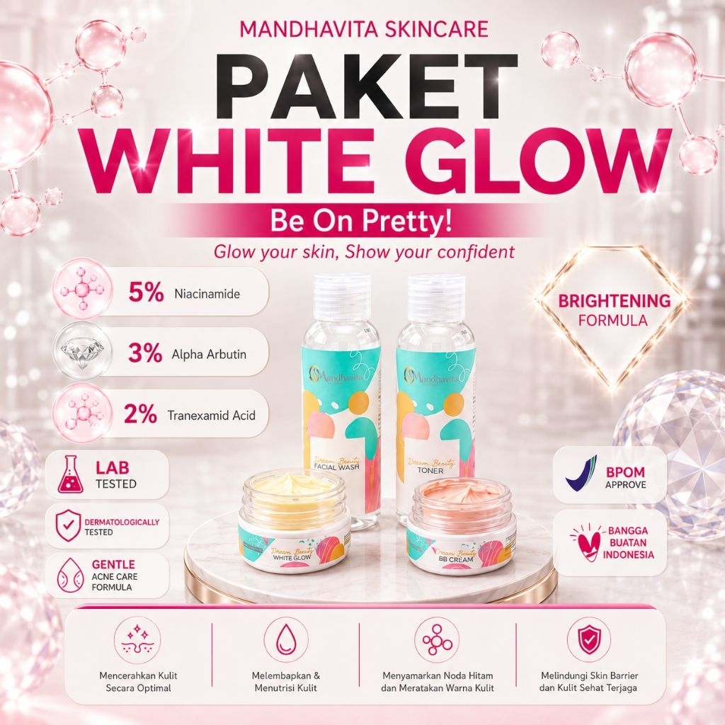 Mandhavita Paket White Glow BONUS SERUM WHITENING.