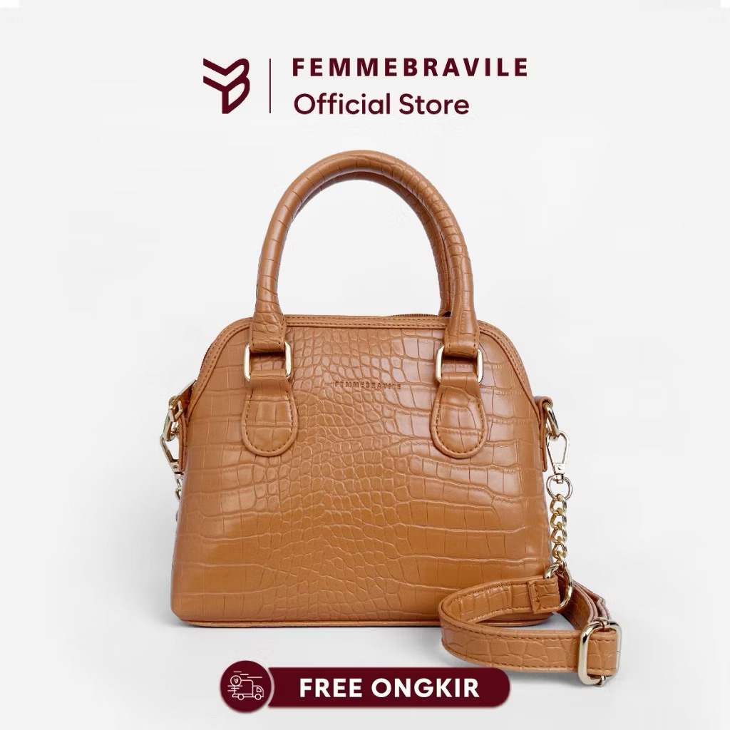 Femmebravile | Tas Selempang Wanita | Tas Selempang | Tas Wanita | Femo Small Croco Bag