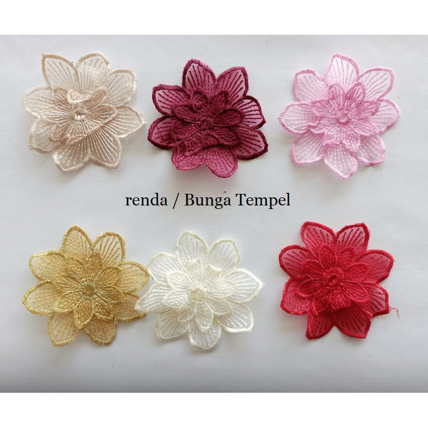 BUNGA 3D RENDA TEMPEL