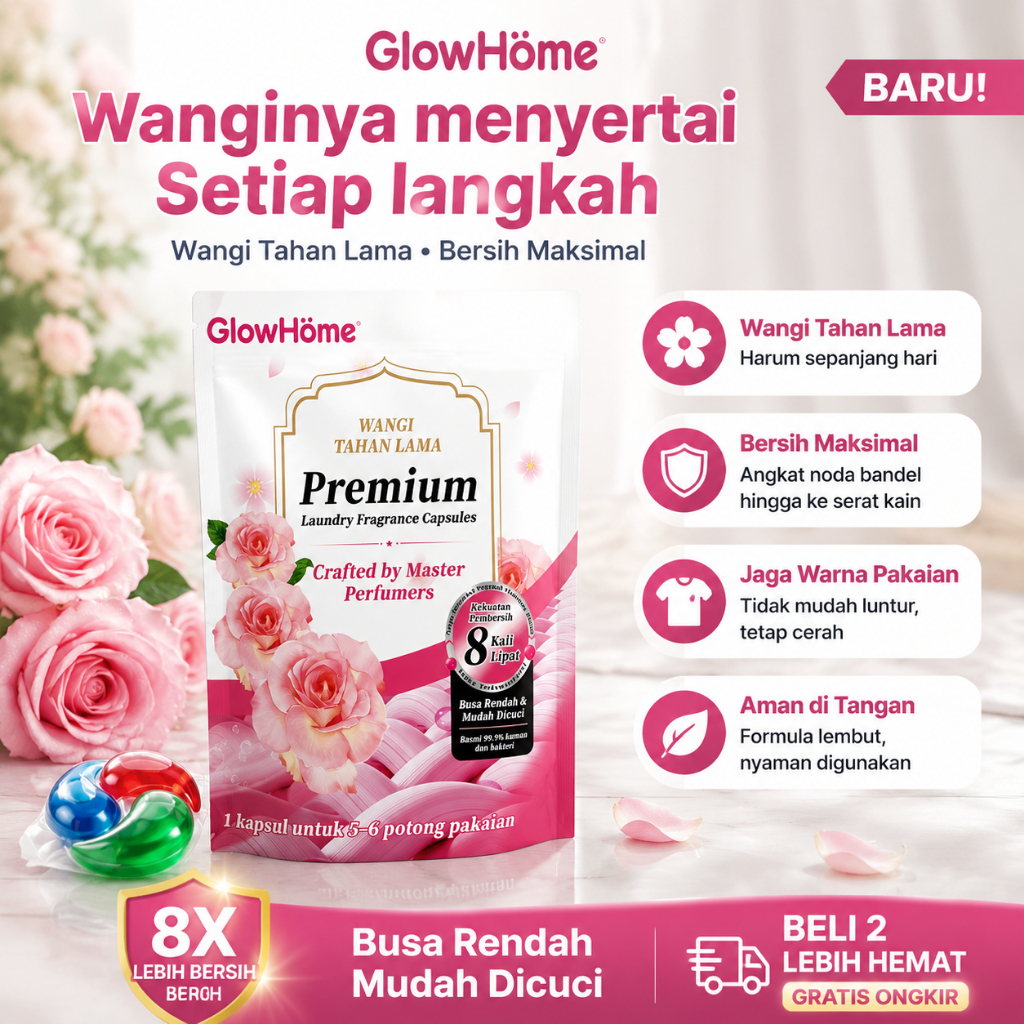 Laundry Pods 3in1 Kapsul Deterjen Refill Sakura Blossom Praktis Sekali Pakai