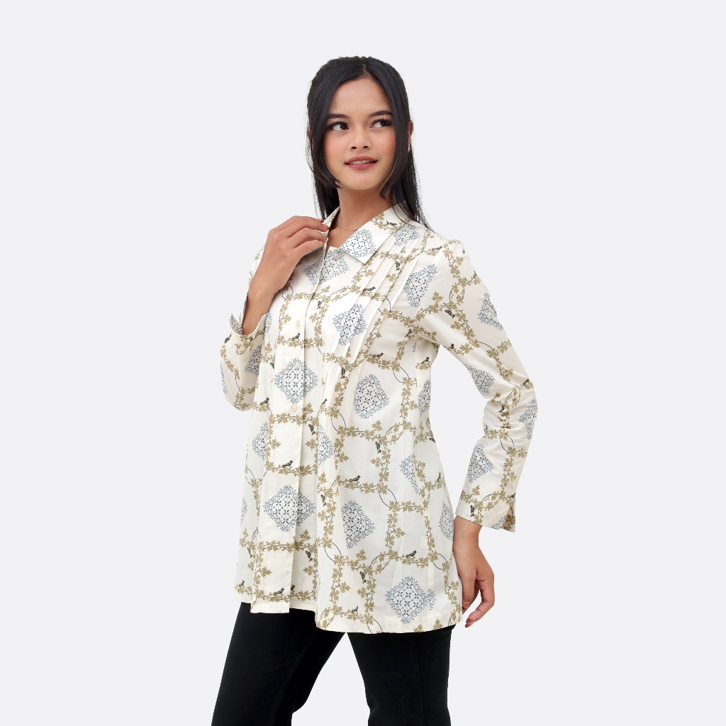 Batik Keris Tunik Batik Lengan Panjang Motif Keris Harashta