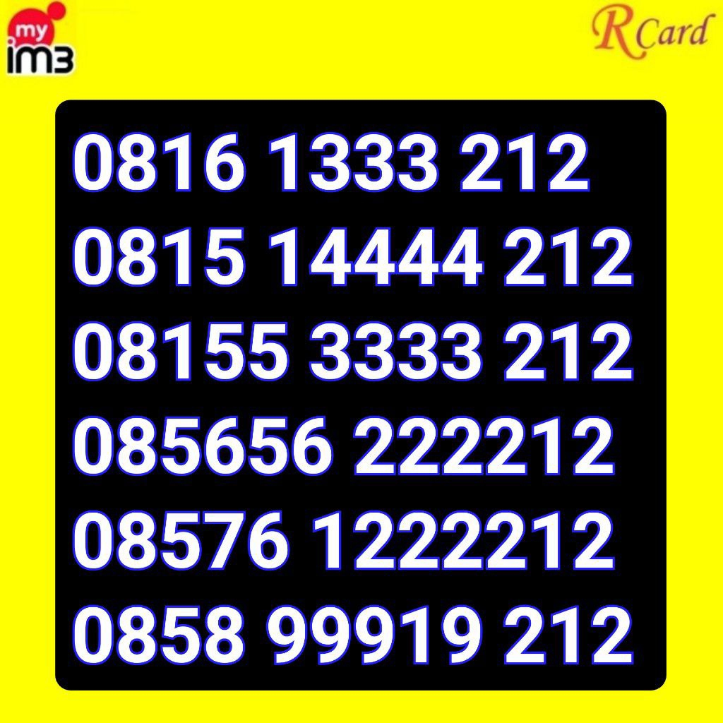 Perdana Nomor Cantik Indosat im3 11 12 Digit 4444 212