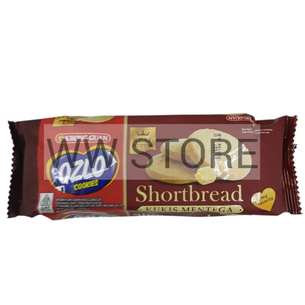 Cemilan snek makanan ringan biskuit kukis mentega halal MUI KHONG GUAN OZLO Real Butter Shortbread C