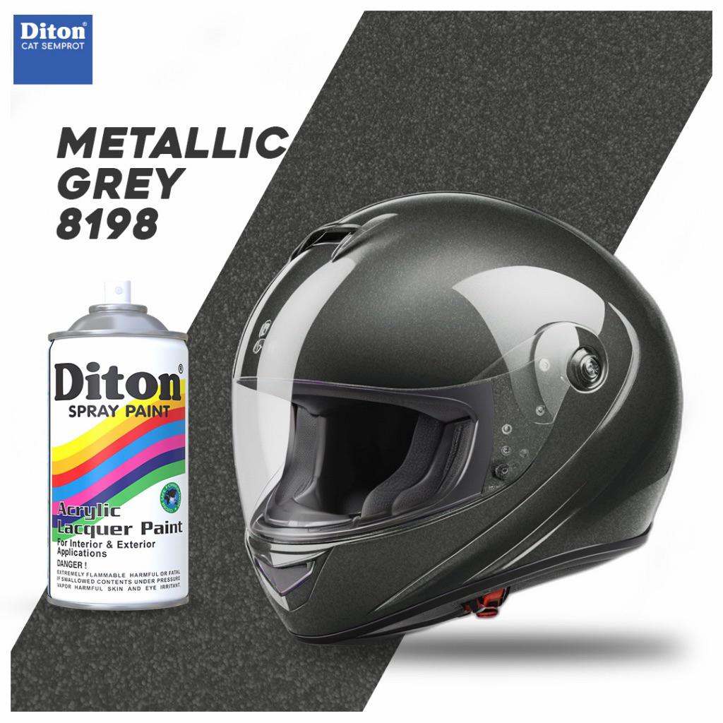 Pilox Diton Abu Metalik Diton Metalik Grey || Cat Semprot Body Motor Velg Motor&Rangka Motor