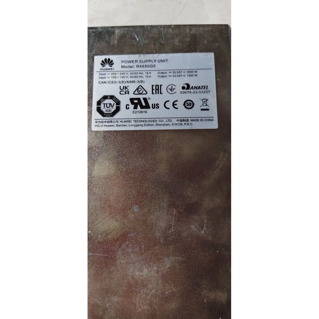 PSU R4850G output 48v huawei normal