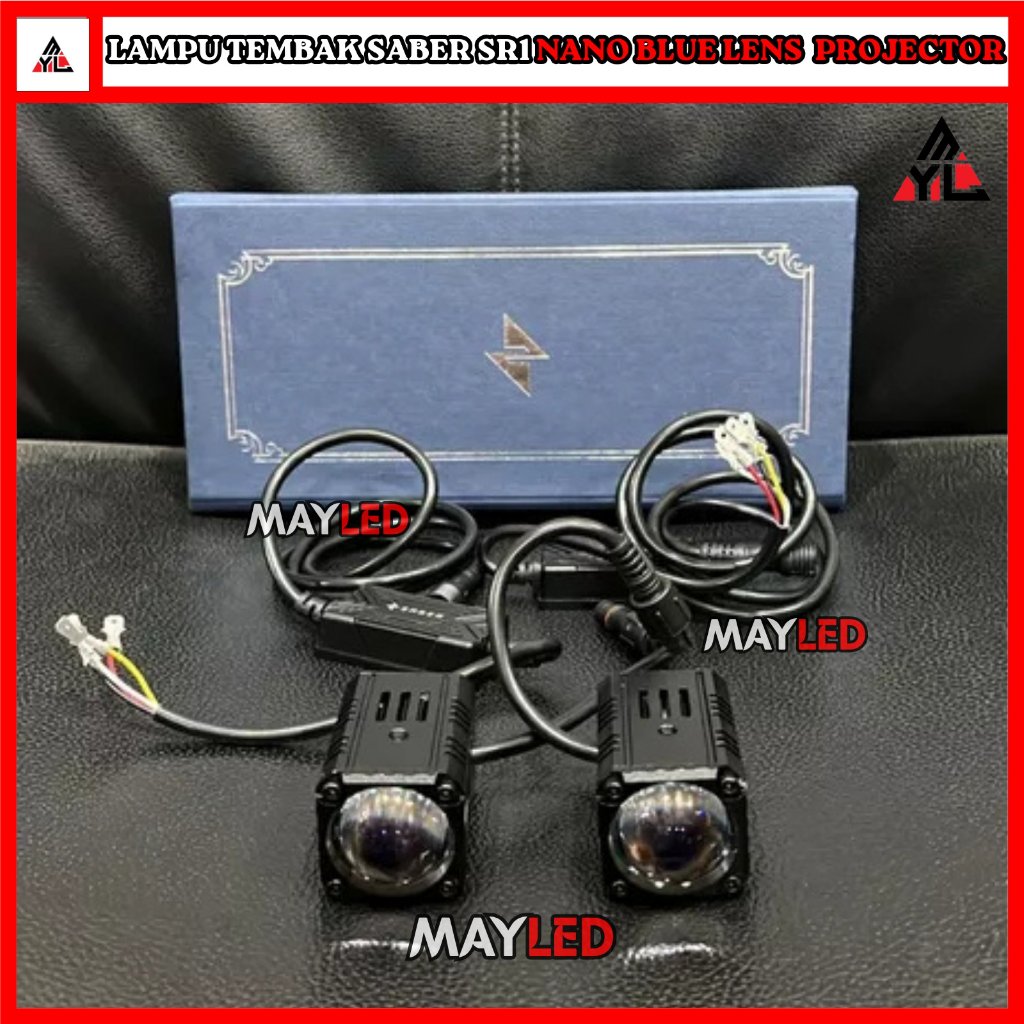SABER SR1 NANO BLUE LENS LED PROJECTOR MOBIL / LAMPU TEMBAK SABER SR3