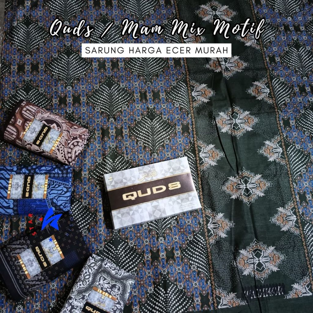 Sarung Tenun Batik QUDS/MAM Motif Jawa Batik by Wadimor Printing ECER dan GROSIR SSELLER