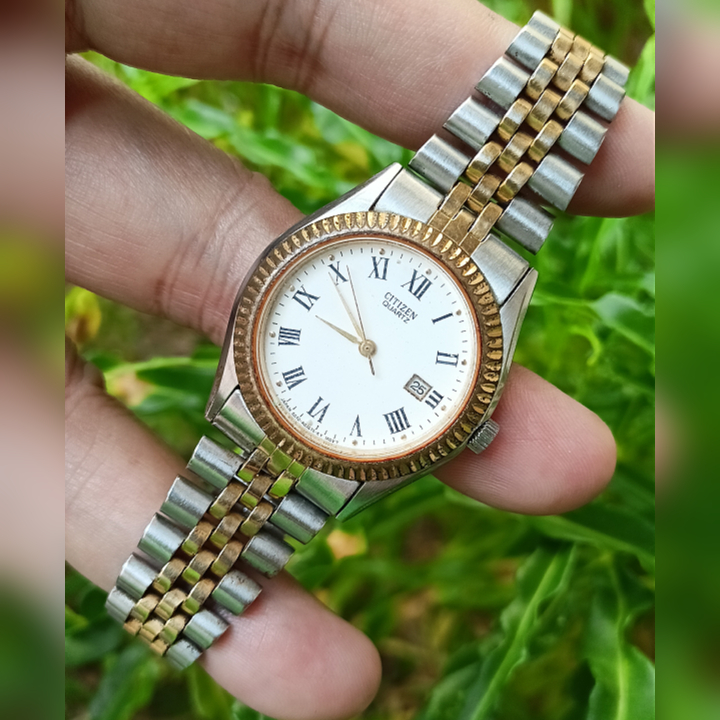 CITIZEN 6010-R01029 Silver Gold Watch Second Original | Jam Tangan Vintage Wanita