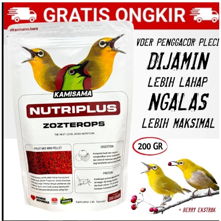 VOER KAMISAMA NUTRIPLUS Voer Pleci Pakan Burung Pleci
