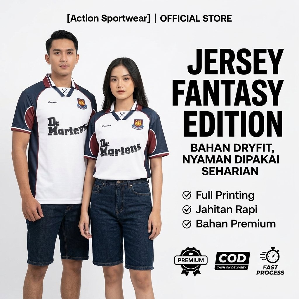 JERSEY WEST HAM RETRO JERSEY VINTAGE FANTASY EDITION