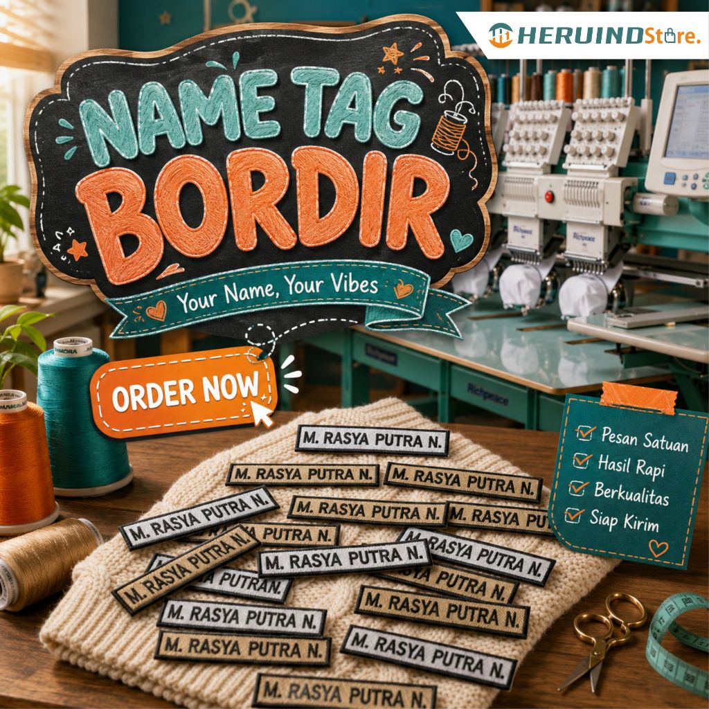 NAME TAG BORDIR / EMBLEM NAMA BORDIR
