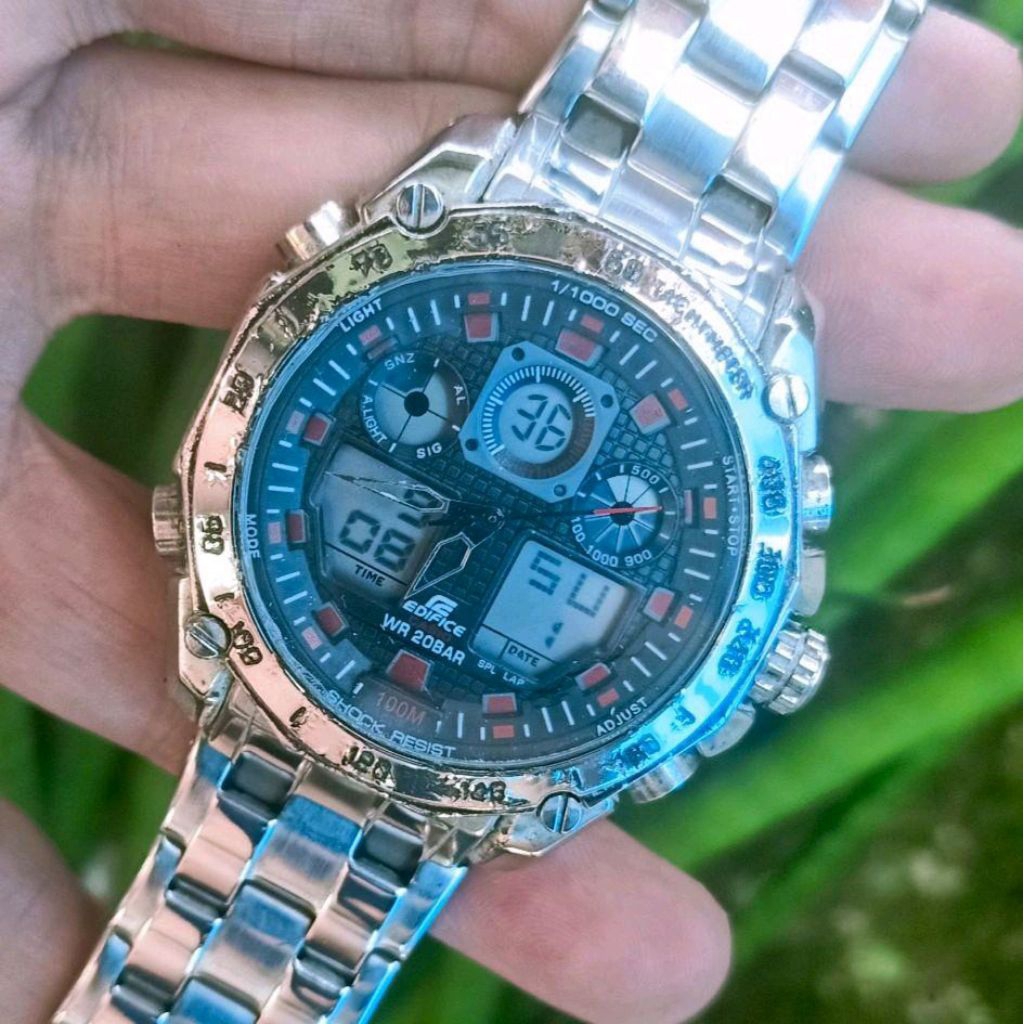 Jam Tangan Original Casio Edefice Dual Time