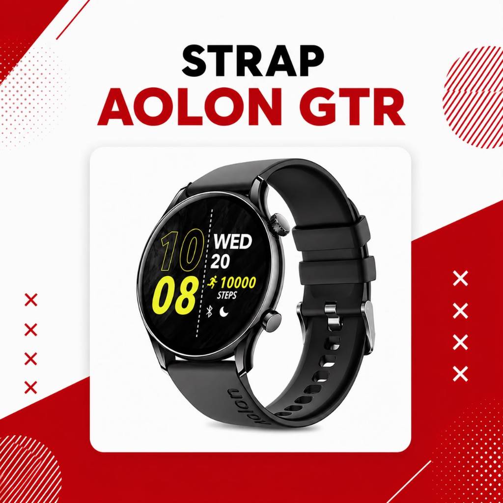 Aolon Strap Smartwatch Strap Aolon GTR Rubber Karet Tali Jam Tangan Pria Wanita