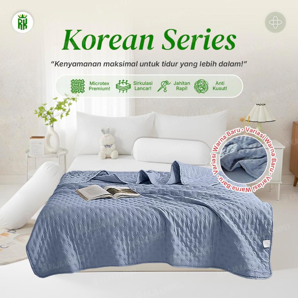RAJA KARPET Selimut Bedcover Polos Pastel Halus Lembut Bahan Microtex + Dacron | Cooling Blanket