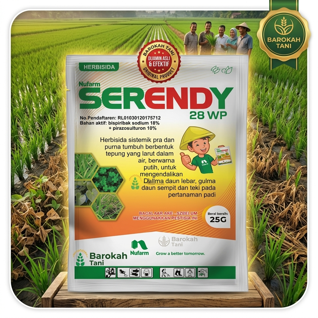 Herbisida Serendy 28 WP 25 gr - Obat Pembasmi Gulma & Rumput Padi Ampuh Selektif Tanpa Stress,Herbis