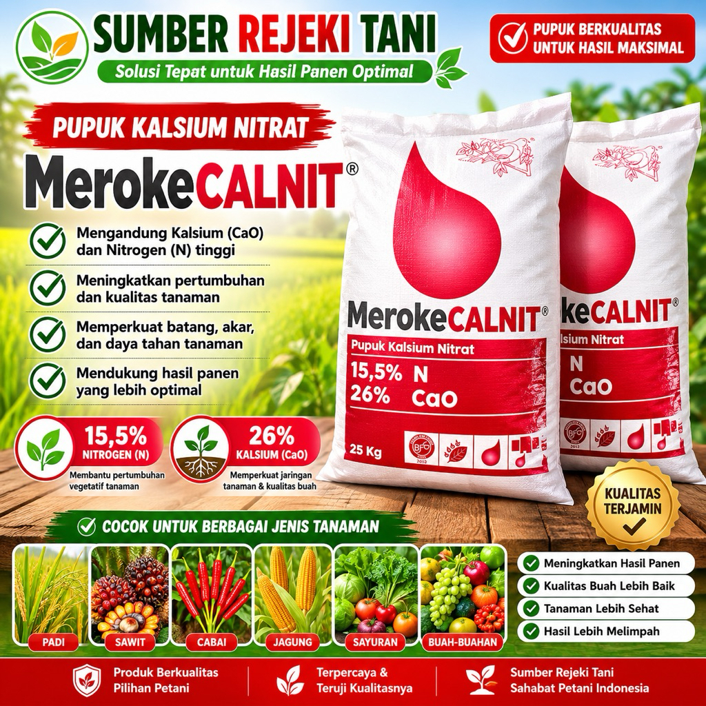 Pupuk Meroke Calnit Kemasan 25KG