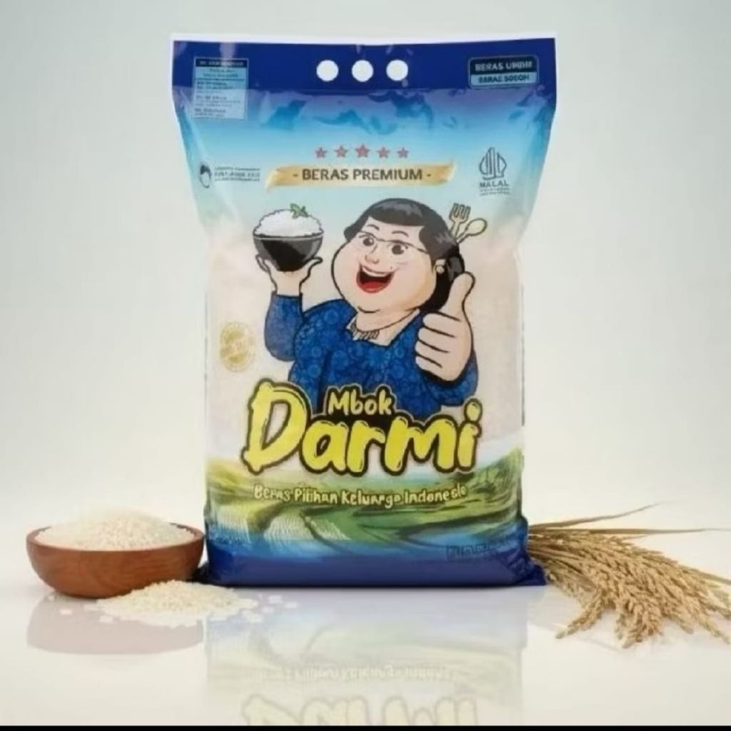 Beras Premium mbok Darmi Putih Bersih Higienis 5 KG langsung kirim