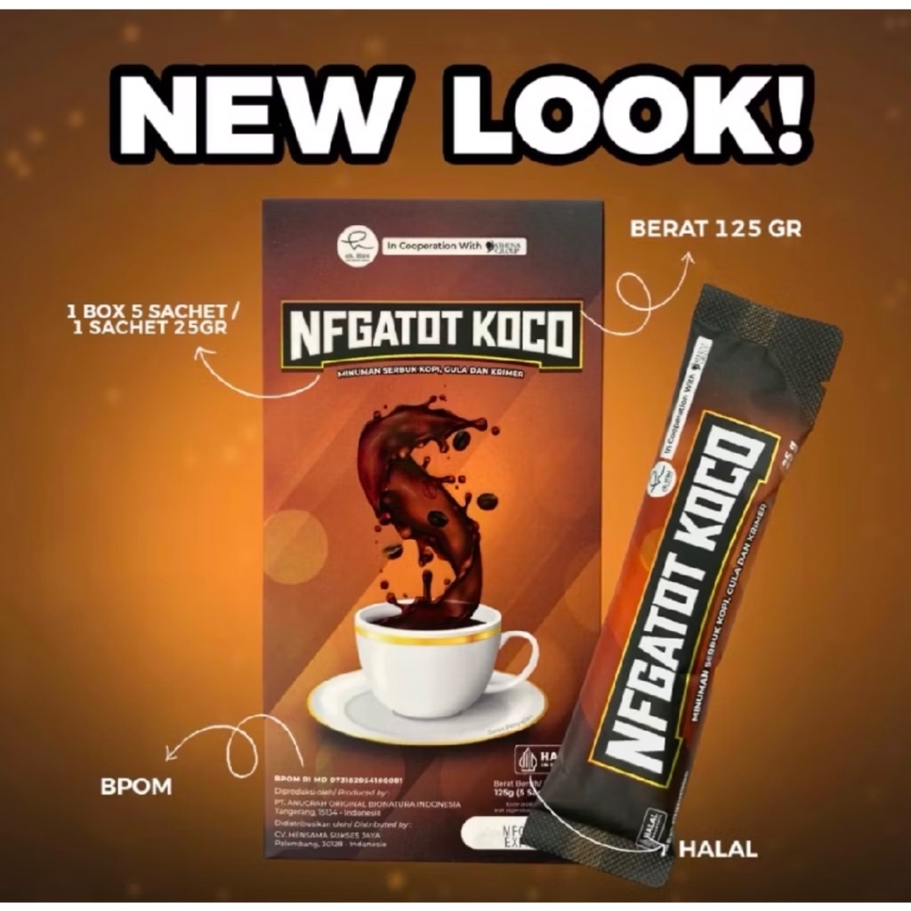 Kopi Gatot Koco Original 100% Asli 1 Box 5 Sachet By Dr Richard Lee