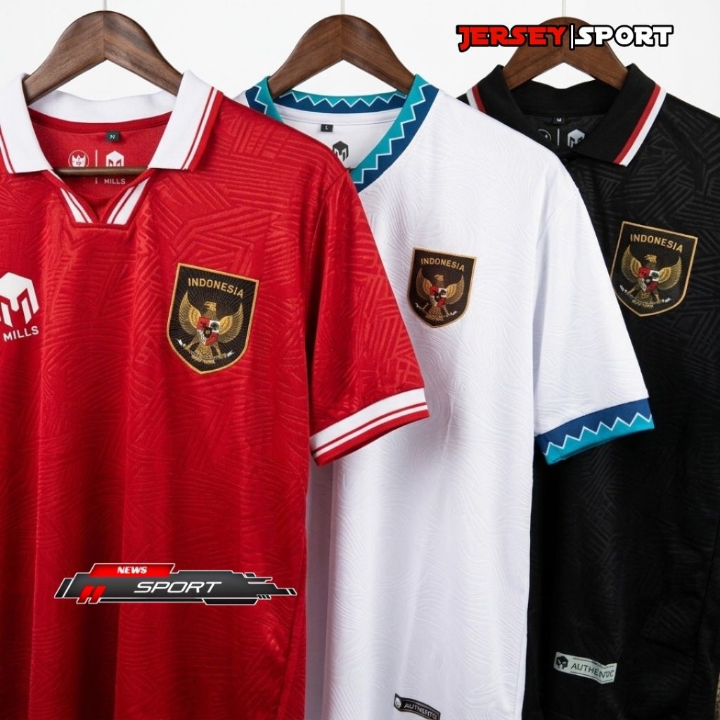 JERSEY TIMNAS INDONESIA MILLS HOME AWAY FIFA QUALIFIERS