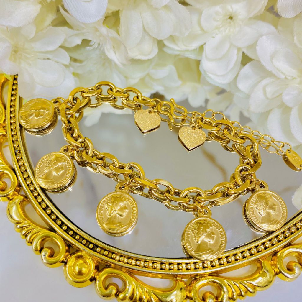 Gelang juntai mainan bulat titanium