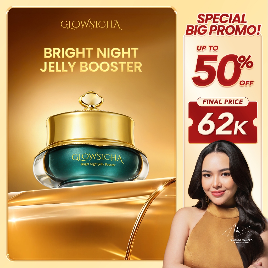 Glowsicha - Night Cream Jelly Booster tone up cerah moisturizer Pelembab Bercahaya Krim Siang Dengan