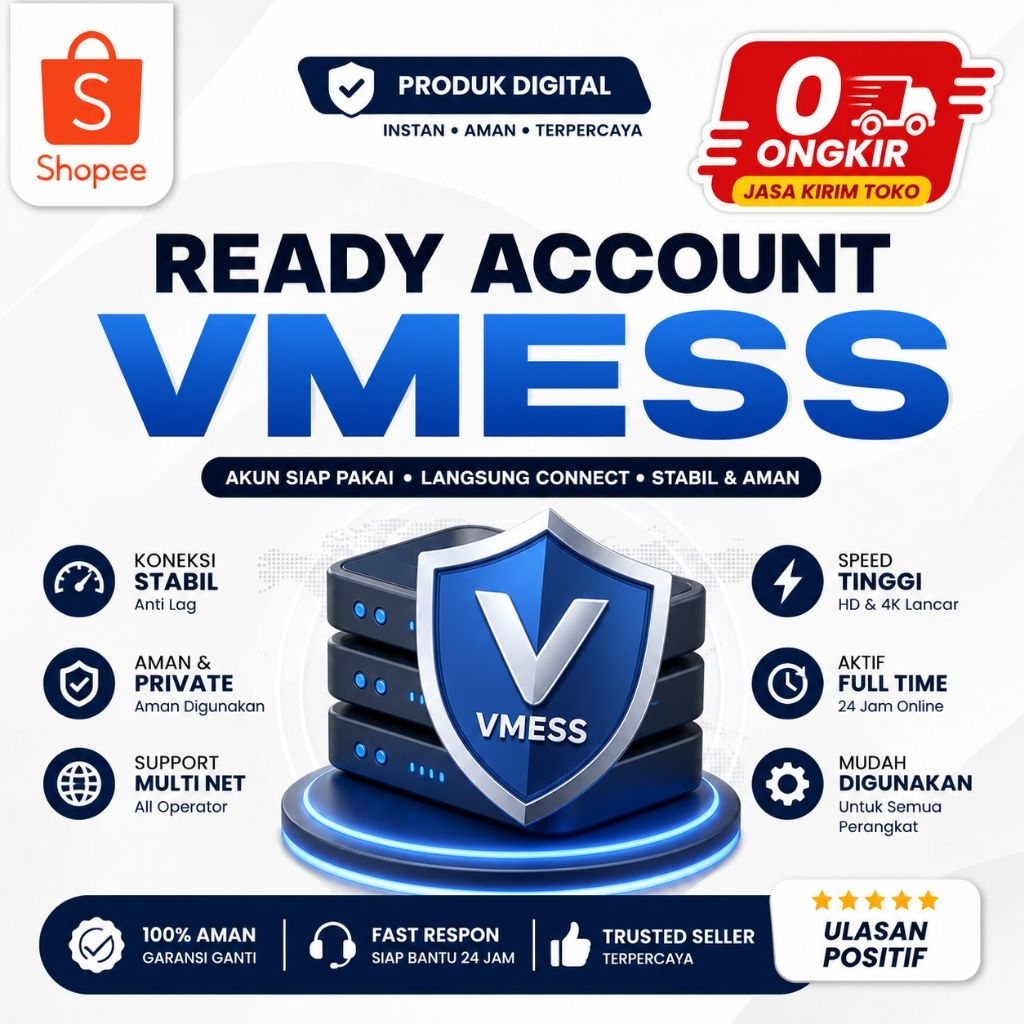 ACCOUNT VMESS PREMIUM | Akun VMESS V2ray Stabil Anti Lemot | Fast Connect All Operator by WEST VPN S