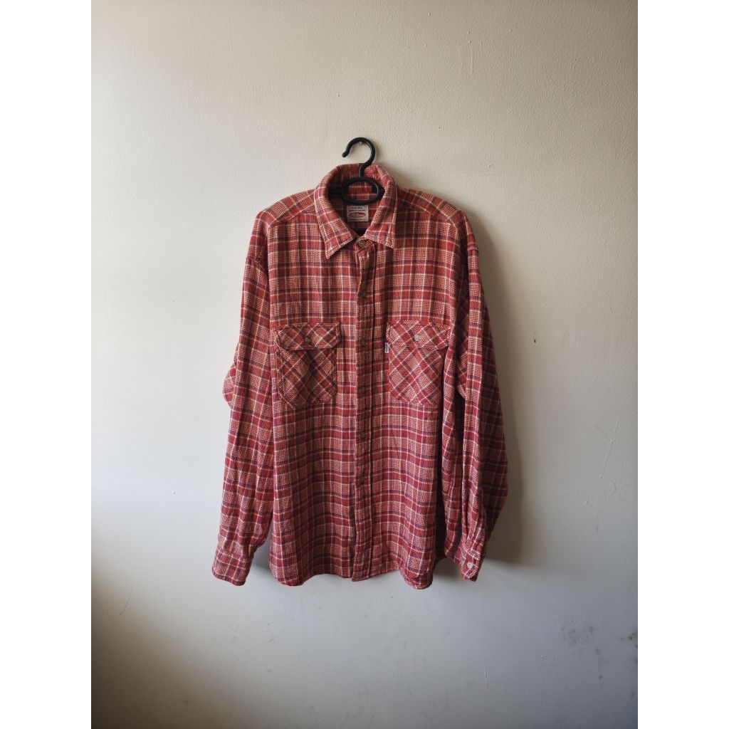 KEMEJA FLANEL TARTAN LEVIS VINTAGE 90S ORIGINAL