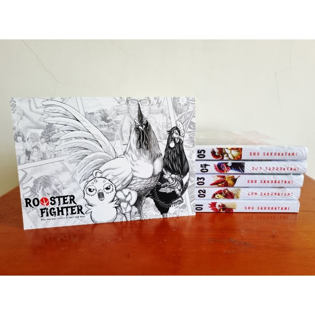 komik rooster fighter set 1-5 segel (Bonus postcard)