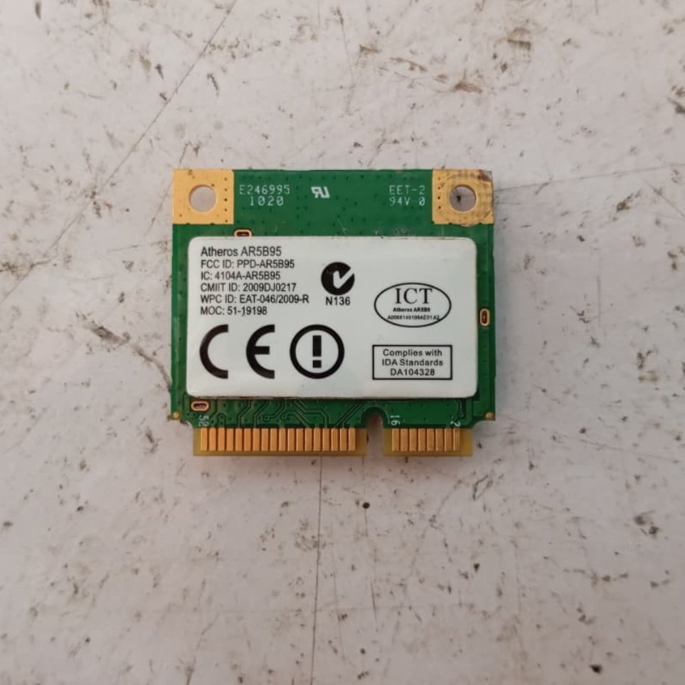 WIFI WIRELESS CARD LAPTOP DELL INSPIRON MINI 1012 MODEL P04T ATHEROS AR5B95 PPD-AR5B95 - ercomp1