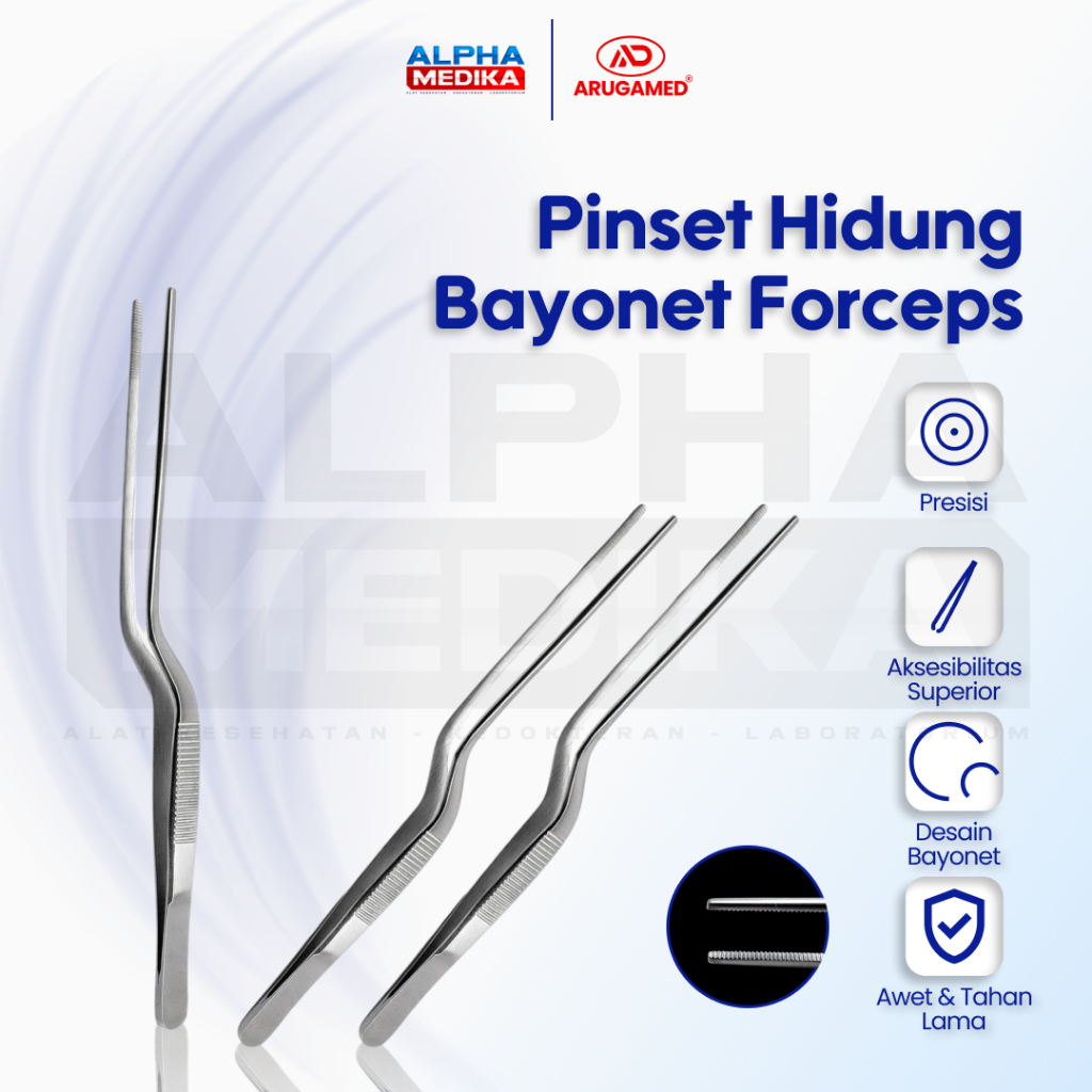 Pinset Bayonet / Forceps Bayonet / Pinset Hidung