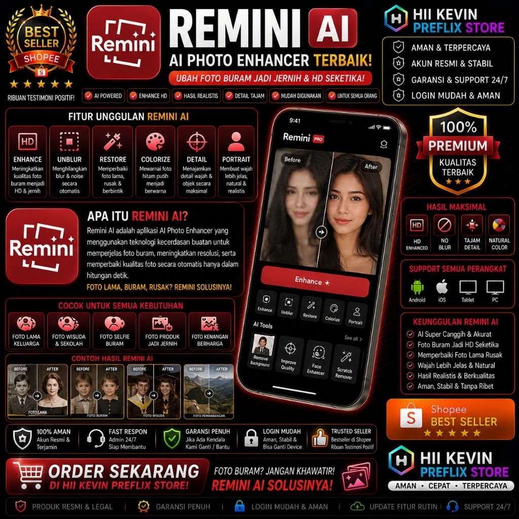 REMINI PREMIUM AKSES MOBILE ONLY