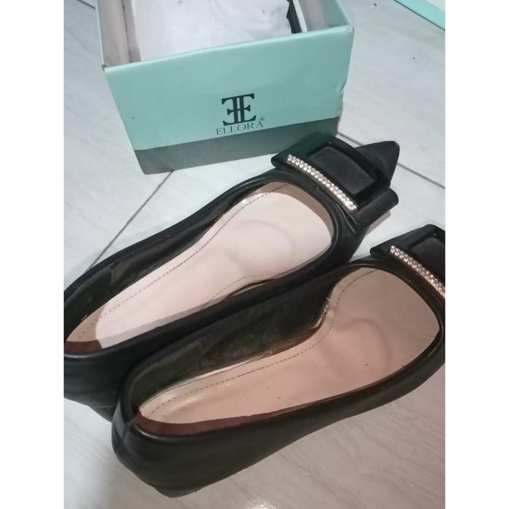 [PRELOVED] ELLORA 593-31 Sepatu Kerja Wanita Chunky Heels Hak Tahu 3cm