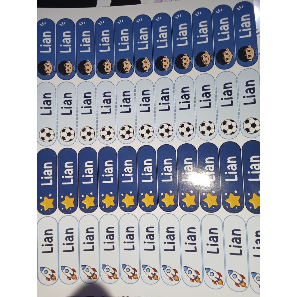 Stiker Nama Pensil Custom