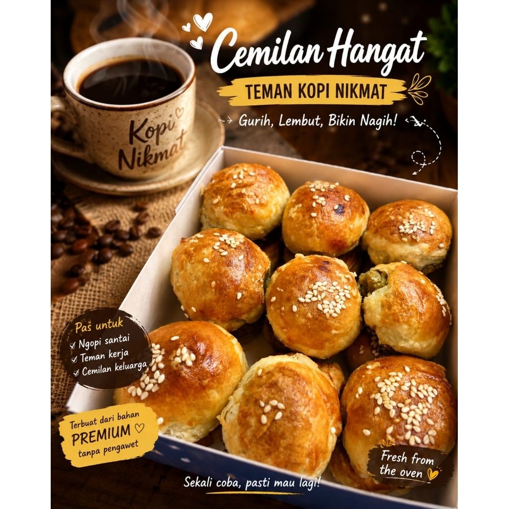 Roti Kacang Hijau Kacang Hitam Elang Mas 18Pcs Instan Medan